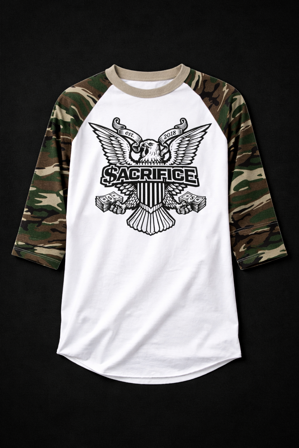 “$T$ MILITIA” Baseball Tee